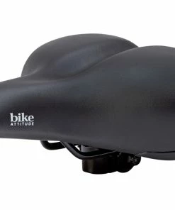 Bike Attitude – Cykelsadel – Komfort Med Elastomer – Unisex D1 Base – Sort