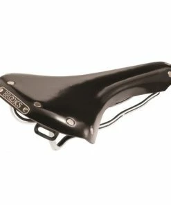 Brooks Shallow Antik Retro Læder Cykelsadel, Sort