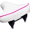 Johnny Loco Cruiser-Sadel Hvid Med Pink Detalje -Selle De Vélo Soldes Johnny Loco Cruiser Sadel Hvid med pink detalje