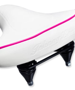 Johnny Loco Cruiser-Sadel Hvid Med Pink Detalje